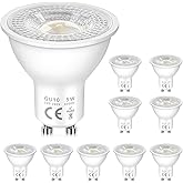GU10 Spot LED Bulbs, Neutral White 4000K, 5W Equivalent to 50W Halogen, 500 Lumens, 120&deg; Beam Angle, Low Consumption, Spotlig