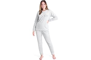CityComfort Pijama Mujer Invierno Polar Suave, Conjuntos de Pijamas de Manga Larga S-XL