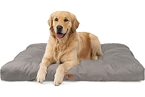 PET VIOLET Hundekissen große Hunde 110x90 cm - Robustes Oxford 600D Material, wasserabweisend, XXL Hundebett 10 cm Höhe, Wendekissen Outdoor geeignet - Grau