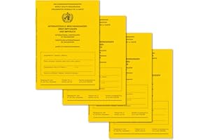 welsberg Lot de 4 carnets de vaccination - Certificat international sur les vaccinations pour bébés, enfants, adolescents, adultes avec covid supplémentaire de 19 pages - Édition 2021