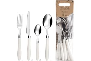 AMEFA Pradel Essentiel Réglisse Set di Posate, Acciaio Inox, Bianco