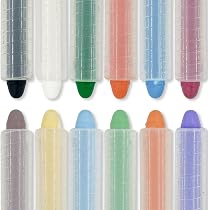 16 Craies Sans Poussière VEGCOO - 12 Couleurs Avec Porte-Craies Réglables - Craie Lavable Pour Tableau Noir