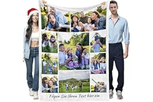 ‎BEMAYSTAR Bemaystar Personalisierte Decke mit Foto – Flauschige Kuscheldecke mit eigenem Foto – Kreative Geschenkidee für Muttertag, Vatertag, Jubiläum oder Geburtstag