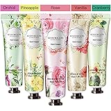FERCAISH 5 Pack Plant Flower Fragrance Hand Cream with Shea Butter and Natural Aloe Vera, Family Travel Moisturizing Hand Cre