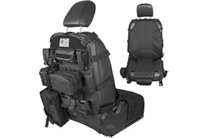 YOURSME Universeller taktischer Vordersitzbezug, Aufbewahrungstaschen, Molle-Beutel, Organizer für Jeep Wrangler JK JKU JL JLU TJ YJ Gladiator JT Cherokee Ford F150 Toyota Chevy Dodge Trucks (schwarz)