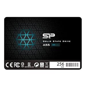 Silicon Power SSD 256GB 3D NAND A55 SLC Cache Performance Boost 2.5 inch SATA III 7mm (0.28") Internal Solid State Drive