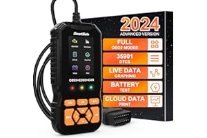 SmartSafe 2024 Professional OBD2 Scanner Diagnostic Tool Enhanced Auto Check Engine with Read/Erase Fault Code, 35,901 DTCs, Cloud Data Print, Code Reader Scanner for Cars After 1996, (BDS23)