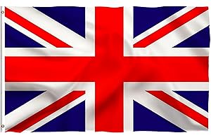 BAG.IT Large Union Jack Flags, 5ft x 3ft British Flag with Brass Eyelets and Polyester Fabric for Patriotic Displays, Celebrations, Outdoor/Indoor Decoration, Street Party & Sports Events (1 pc)