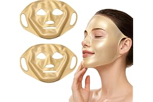Elitzia silikon ansiktsmask skydd återanvändbar 3D-ark maskhållare med halkskydd öronöglor för flera uppgifter justerbar ansiktsmask booster för fuktgivande absorption hem spa hudvård guld 3 st AL67G