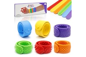 RWBIMTI 6 Stück Fidget Toys Schnapparmband Kinder, Sensorik Autismus Spielzeug, Anti Stress Autismus Spielzeug Schnapparmband, Fidget Squishy Toy Anxiety ADHD Toys, Beruhigend Bei Stress Angst