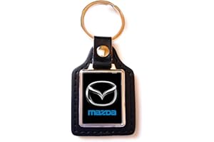Print Corner Porte-clés Luxury Acier/Simili-Cuir Mazda Noir