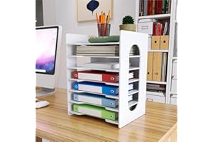 ‎PUNCIA Puncia Office Paper Organiser for Desk Desktop File Holder Desk Letter Tray and A4 Paper Holder Document Storage for Home Office School