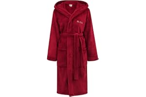 Di Vadini Unisex Herren Damen Bademantel Florenz mit Kapuze I Morgenmantel flauschig I Nachtwäsche aus edler Mikrofaser Öko-Tex Standard 100 I Kimono mit Farb- & Größenauswahl XXS - 5XL