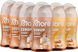 ‎MORE NUTRITION MORE Barista Zerup, mixed 6er Bundle, 6 x 65 ml, für Kaffee, Tee und Heißgetränke, vegan, zero Kalorien - made in Germany