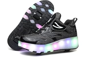 KIMIGIA Unisex Ragazzi e Ragazze LED Scarpe con Rotelle Automatiche Skate Formatori Sportive Ginnastica Lampeggiante Outdoor Multisport Running Sneaker Halloween Natale Compleanno