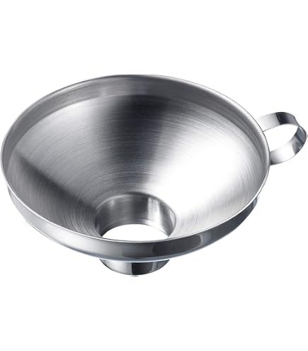 Homexo Edelstahl-Trichter 304 – Ø 20 Cm, Großer Industrietrichter Mit Rollrand