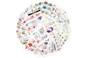 MAYPLOUS 72 fogli Adesivo per scrapbooking Washi adesivo Adesivo decorativo Adesivo pianificatore Adesivo ufficiale per adulti per Diary Album Creazione di carte Arte e artigianato fai da te (Leisure Life)