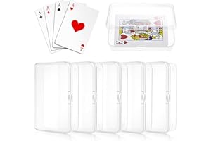 Abeillo 5er Spielkartenbox, 10,5 x 7,5 x 2,5 cm - Transparente Kunststoffbox für Spielkarten, Bankkarten und Visitenkarten