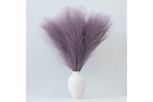 GEFIRE 30 Piezas Lila Pampas Secas Decoracion, Decoración Hogar, Pampas, Pampas Secas Decoracion Grandes for Wedding, Living Room, Jarrones Decorativos, Boho Decor, Decoración Hogar