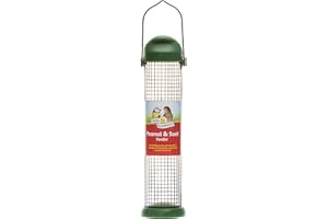 WALTER HARRISONS Walter Harrison's Wild Bird Flip Top Green Hanging Peanut Feeder - Large - 30 cm