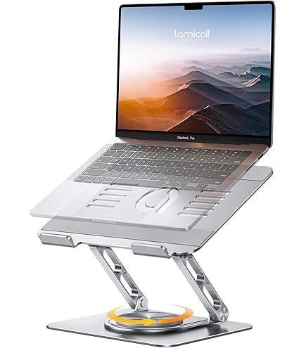 hjh OFFICE 802117 Laptop Stand VM-SA II Aluminium Laptop Holder 360
