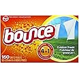 Bounce Dryer Sheets,160 Sheets, Outdoor Fresh Scent Fabric Softener Sheets, Reduces Static, Softens and Fights Wrinkles,laundry