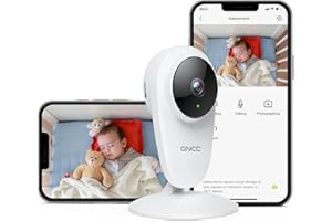 ‎GNCC GNCC 2K Baby Monitor with Camera, Indoor Surveillance Camera, WiFi Camera, Motion/Sound Detection, IR Night Vision, Real Time Notifications, Two-Way Audio, Works with Alexa, C1Pro