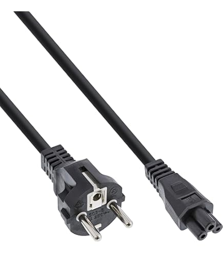 YACSEJAO IEC C14 to C7 Euro Power Cable, 2-in-1 C14 Plug to IEC 7 Bus & (CEE 7/16) Euro Female Extension Cable for TV PC Computer Monitor Projector, 1FT 30cm