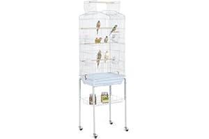 Yaheetech Vogelheim für Kanarienvögel Vogelhaus Vogelkäfig Vogelbauer 92 cm hoch
