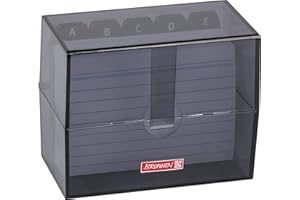 Brunnen Fichero 102057090, 12 x 9,5 x 6,5 cm (para tarjetas A7), poliestireno, ónix, código de color