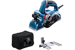 Bosch Professional rabot portatif GHO 20-82 (puissance 700 W, utilisable à droite ou à gauche, avec clé de montage, butée longitudinale, sac à poussières)