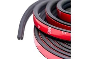 FOXNSK Car Door Edge Guard(16ft/5M), Universal B Shape Car Rubber Seal Strip Trim Automotive Self Adhesive Weatherstrip for Car Window Door Protector Soundproofing Noise Insulation