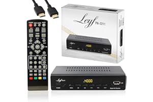 Leyf PA-2211 Décodeur TNT - Full HD 1080p - DVB-T2 - Tuner TNT - Décodeur TV (HDTV,SCART,USB) HD pour TV + HD câble