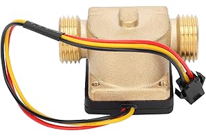 LIEBEWH G1/2 cala męski czujnik przepływu wody, mosiężny przepływomierz halowy, przepływomierz wody DC 3-24 volt, odporny na wysoką temperaturę, do podgrzewaczy wody, maszyn kart kredytowych