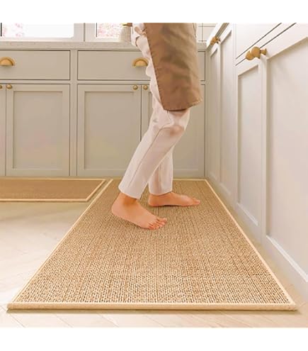 KANGAROO Thick Ergonomic Anti Fatigue Mats For Kitchen Floor, Cushioned Standing Office Desk Mat, Waterproof Scratch Resistant Topside, Supportive All Day Comfort Padded Foam Rugs, 20x32, Brown - View #5