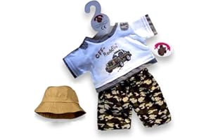 Build Your Bears Wardrobe Teddy Bear Clothes Off Road Camo Outfit fits Build a Bear (green)