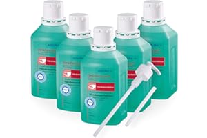 5 x 500 ml Schülke Desderman Hand Disinfectant Disinfectant + 1x Dosing Pump