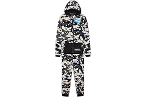 Get Trend Combinaison Pyjama Enfant et Ado, Grenouillères Garçon Pyjama Polaire à Fermeture Éclair pour Hiver, Cadeau Original
