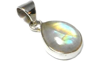 ART GECKO MOONSTONE Sterling Silver 925 Gemstone Pendant