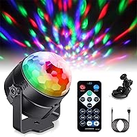 Disco Lights, SLKIJDHFB Soundaktivierte DJ Party Lights Rotierende Ball Lights 3W 7 Modi RGB LED Bühnenlichter mit…
