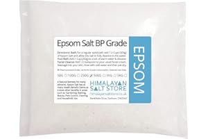 HIMALAYAN SALT STORE Epsom Salt Food Grade | 100g,250g,1kg,2kg,5kg,10kg,25kg | Bath Salt, Muscle Soak, Garden (G 250)