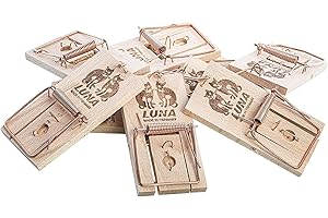 Neustanlo - Duo Pack trappole per topi in legno – Trappola a scatto – Alta forza d'impatto – Facile da usare, NE237006-2