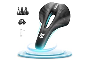 YOUNGDO Sillín Bicicleta Cómodo, Sillin Bici Ergonómico, Impermeable y Transpirable, para Bicicleta de Montaña, Carretera, Urbana