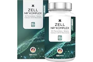 ‎SONNESEE NAD+ Plus Zell NR+ Komplex 120 Kapseln mit Pterostilbene, Betain, Coenzym Q10 & Resveratrol NMN laborgeprüft in Deutschland produziert