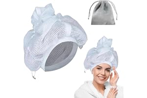 YIJIUBA Net Plopping Cap zum Trocknen von lockigem Haar, Net Plopping Cap für Lockiges Haar, wiederverwendbare Haarhaube für lockiges Haar zum Wickeln und Trocknen von lockigem Haar für Frauen & Mädchen