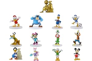 Toptoys2u Bargain Bundles Figuras 3D de Mickey Mouse y sus amigos, figuras coleccionables en miniatura muy detalladas, perfectas para decoración de pasteles, juego de los 13