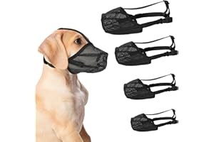 Dog Muzzle, NiCoLa Soft Adjustable Mesh Muzzles for Small Medium Large Dogs, Breathable Pet Mask Dog Training Muzzle with Adjustable Straps, Prevent Biting Chewing and Licking (XL)