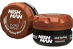 NISHMAN M7 Hair Styling Wax - Defining Paste Flexible Fixing 100g – Matte Finish, Medium Hold, Natural & Flexible Look