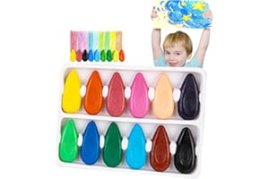 YzmrBdqc 12 Colors Crayons for Kids,Easy to Hold Washable Toddler Crayons,Colouring for Children Graffiti, DIY Crafts,Coloring Art Supplies Toys