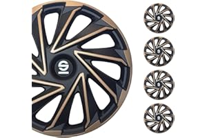 SPARCO Zestaw kołpaków ozdobnych Varese 16 cali złoty/czarny